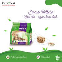 Cát vệ sinh hữu cơ vón cục cho mèo lông dài Cat's Best Smart Pellets 10L