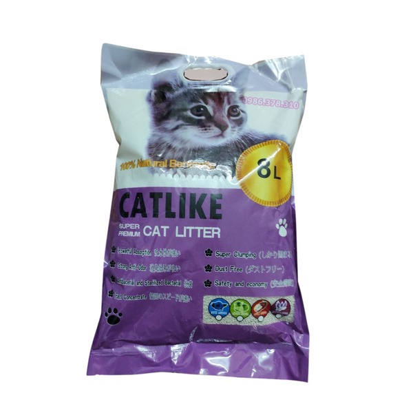 Cát đất sét vệ sinh cho mèo Cat Like hương lavender 8L