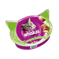 Bánh thưởng cho mèo vị gà tây Whiskas Temptations 60g