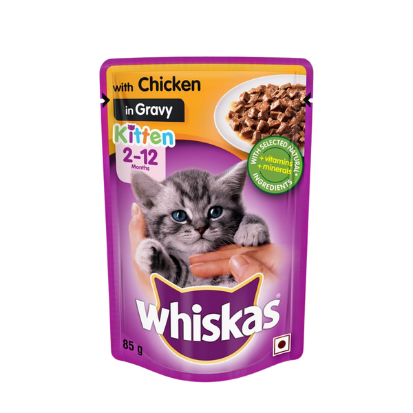 Pate cho mèo con vị gà Whiskas Chicken in Gravy 85g